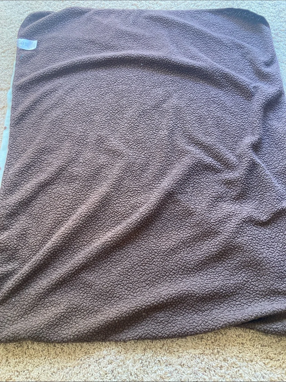 Source Unknown Mint Green and Brown Polka Dot Throw Blanket